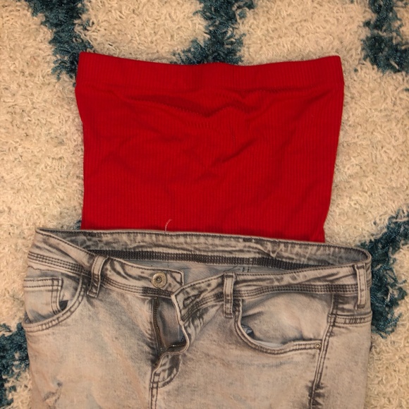 RED BODYSUIT - Picture 1 of 2